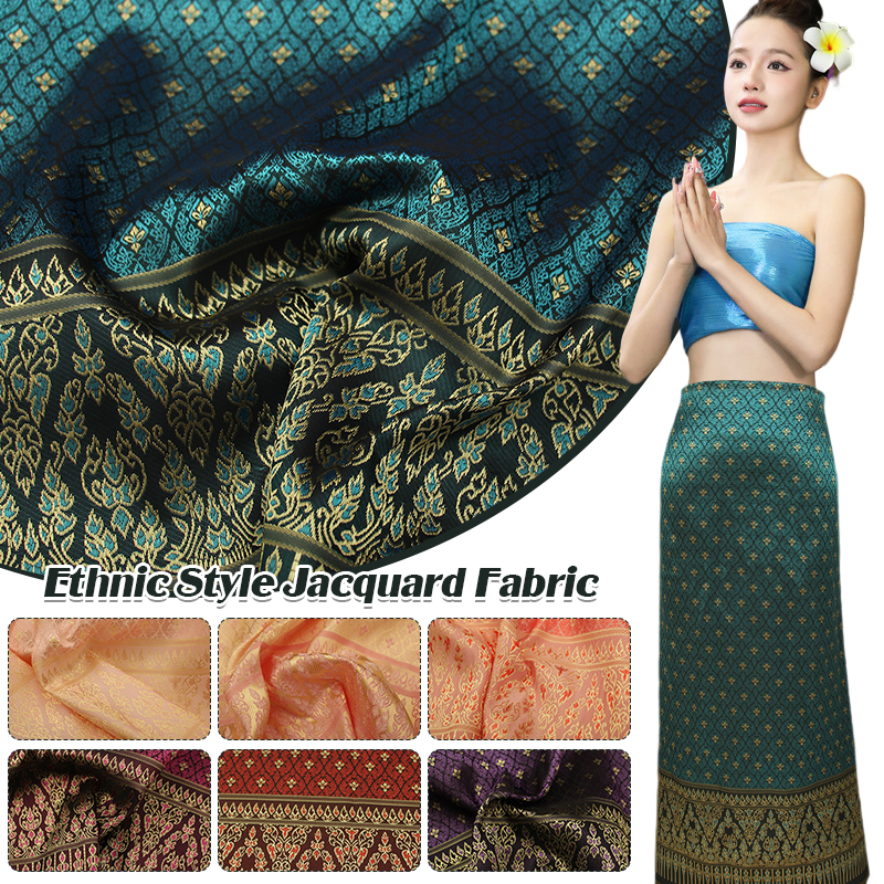Batik Sarong Wrap - 100x100cm Ethnic Style Jacquard Brocade Fabric