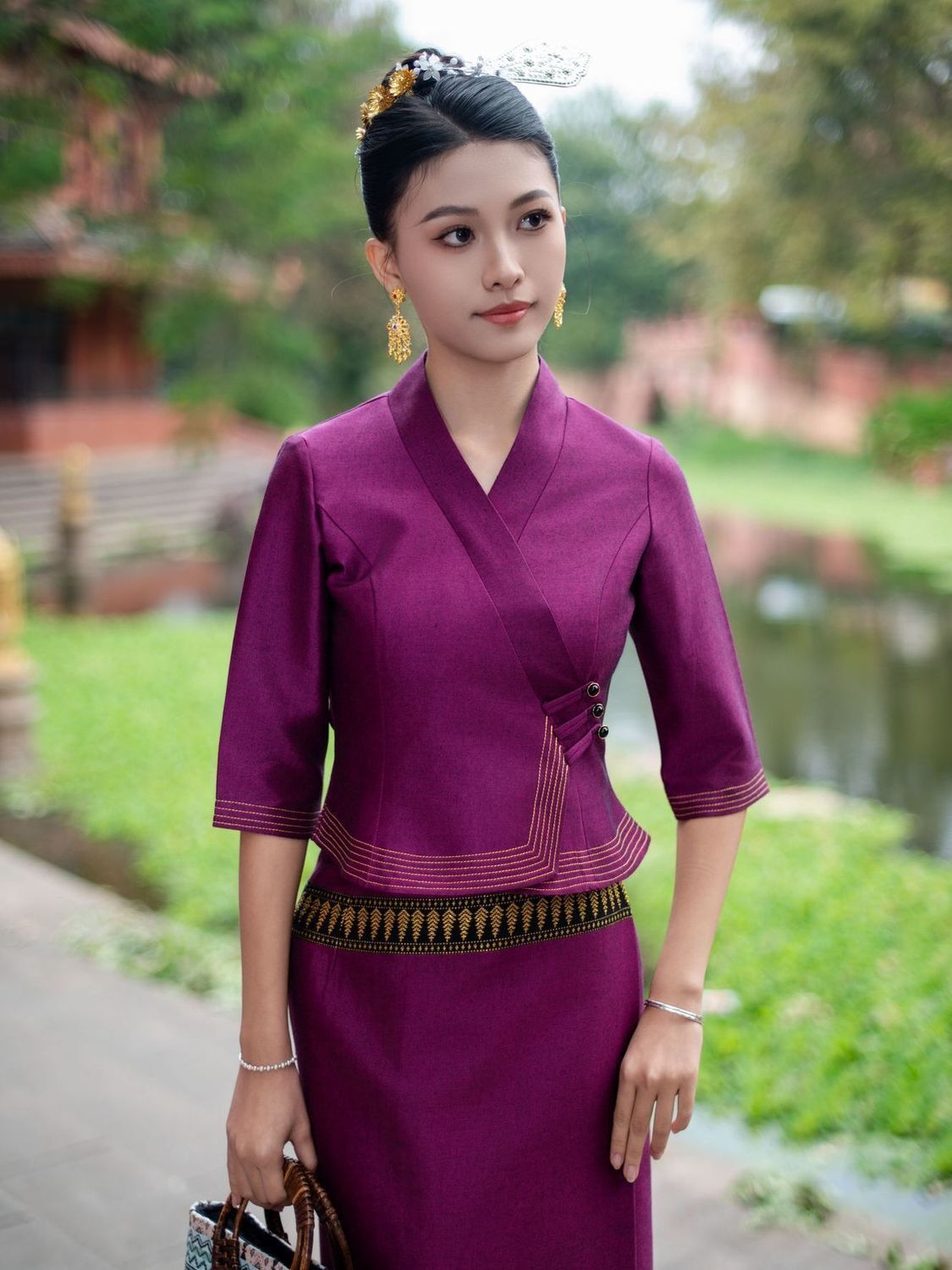 2pcs Thailand Myanmar Long-gyi - مراجعة Batik Sarong Wrap وسعره