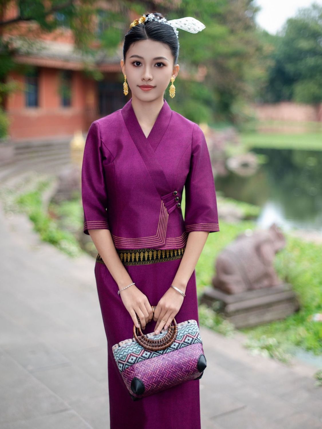 2pcs Thailand Myanmar Long-gyi - مراجعة Batik Sarong Wrap وسعره