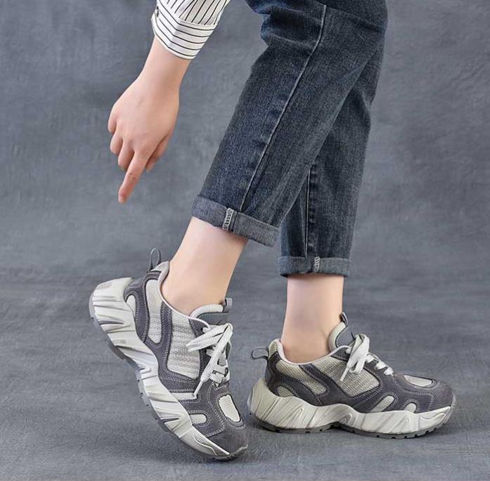 4.5cm Air Mesh Suede Genuine L - مراجعة Ethnic Fashion Women وسعره