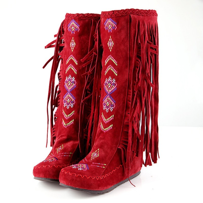Tassel Boots Handmade Embroide - مراجعة Ethnic Fashion Women وسعره