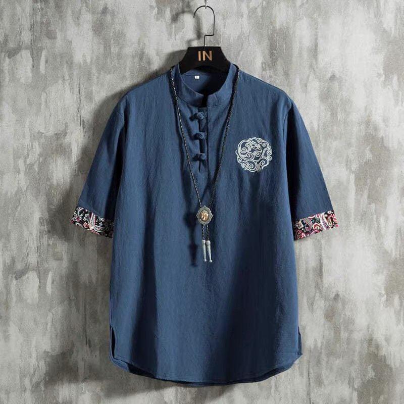 Linen Short Sleeve T-Shirt Men - مراجعة Urban Ethnic Fashion وسعره
