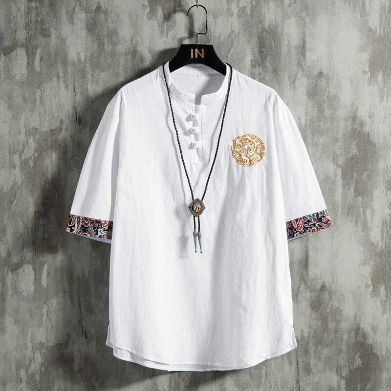 Linen Short Sleeve T-Shirt Men - مراجعة Urban Ethnic Fashion وسعره