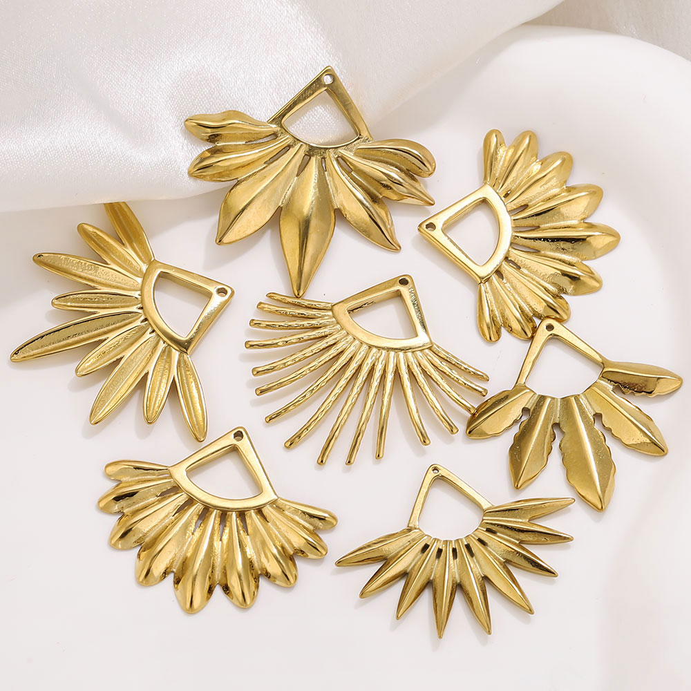 2pcs Stainless Steel Fan Shape - مراجعة Ethnic Fashion Jewellery وسعره