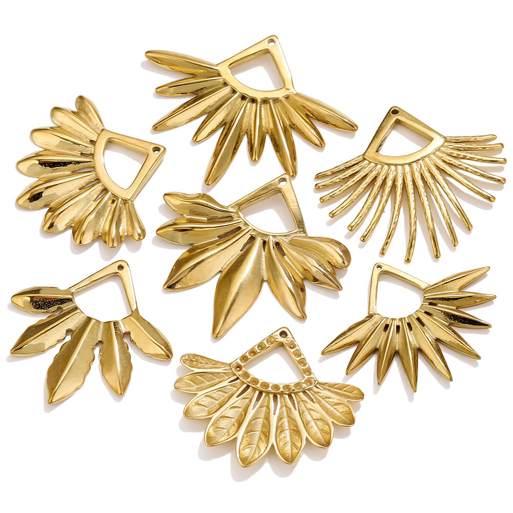 2pcs Stainless Steel Fan Shape - مراجعة Ethnic Fashion Jewellery وسعره