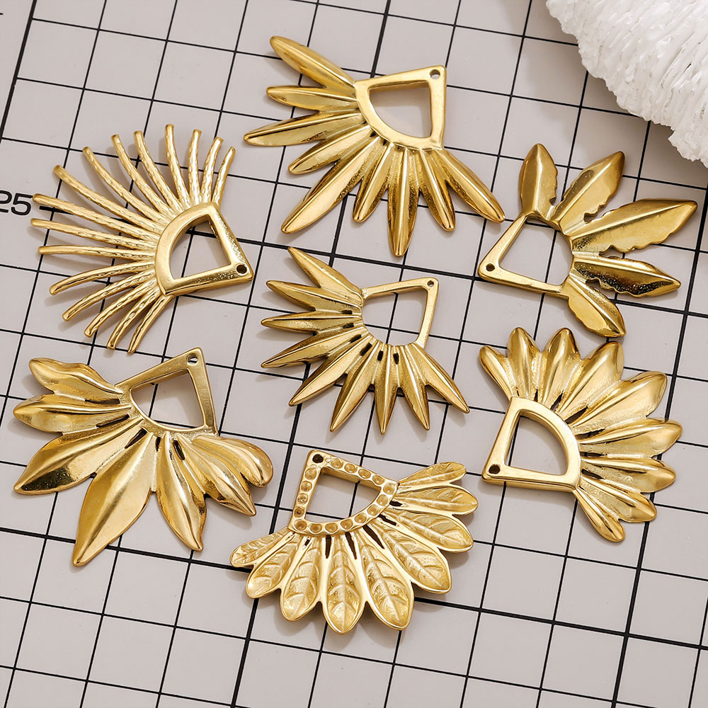 2pcs Stainless Steel Fan Shape - مراجعة Ethnic Fashion Jewellery وسعره
