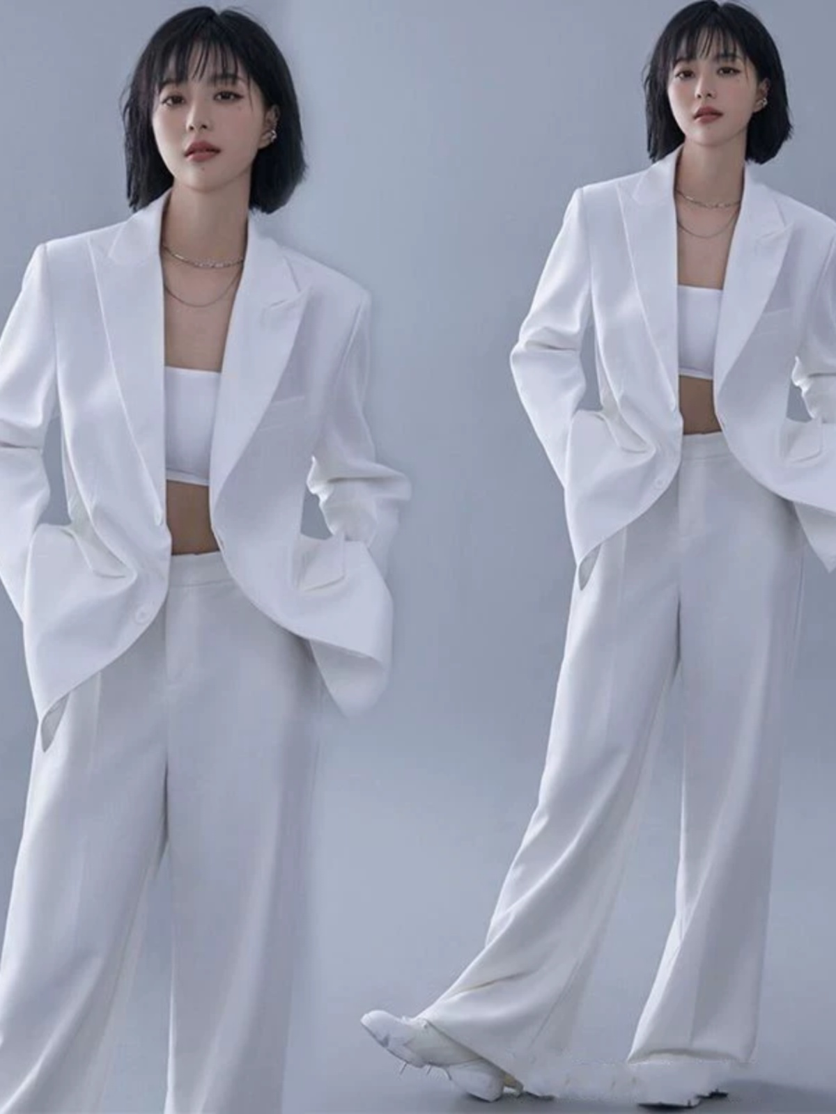 White Suit Theme Fashion Magaz - مراجعة Ethnic Fashion Images وسعره