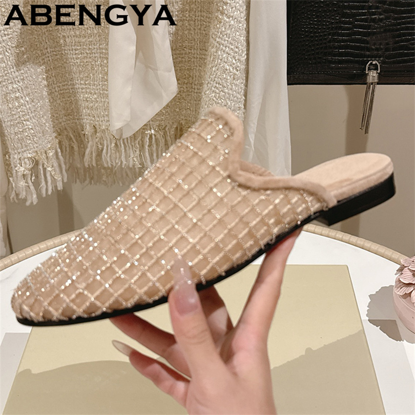 Shiny Lace Mesh Round Toe Flat - مراجعة Ethnic Fashion Women وسعره