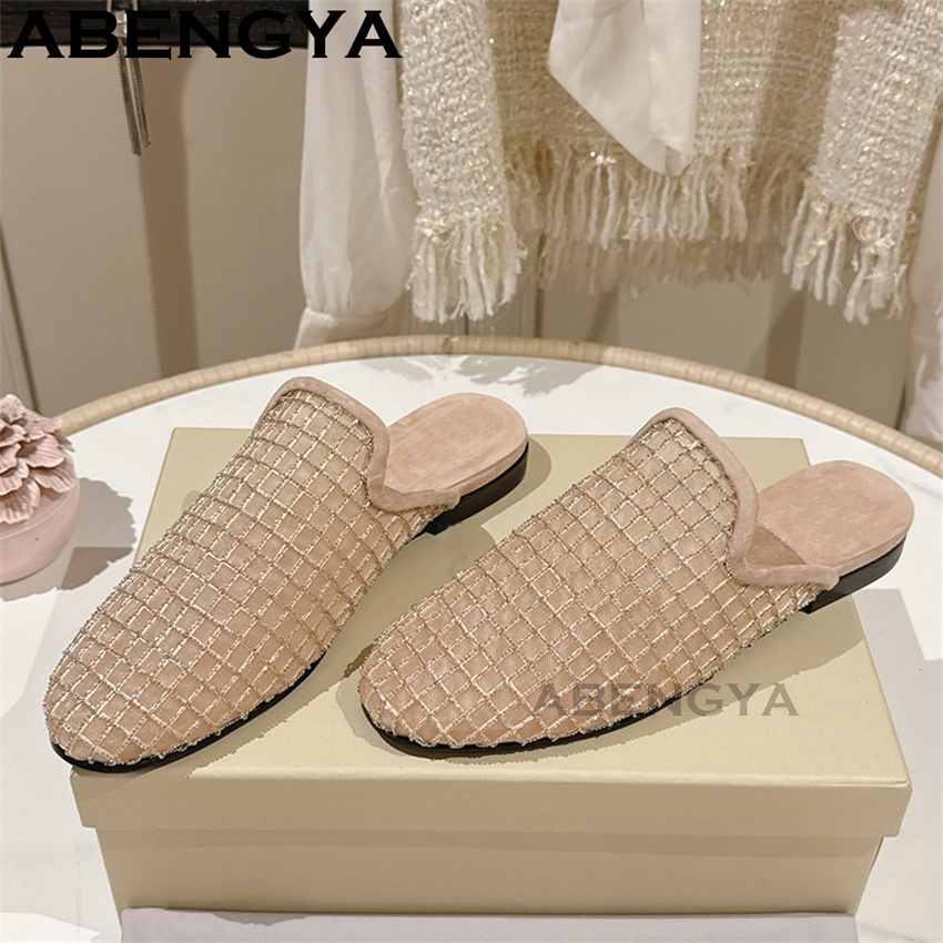 Shiny Lace Mesh Round Toe Flat - مراجعة Ethnic Fashion Women وسعره