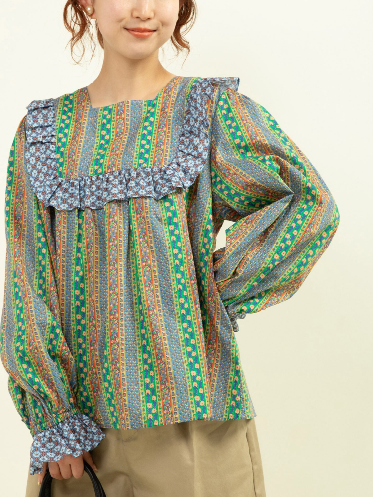 Sweet Floral Print Shirt with  - مراجعة Ethnic Fashion Brand وسعره
