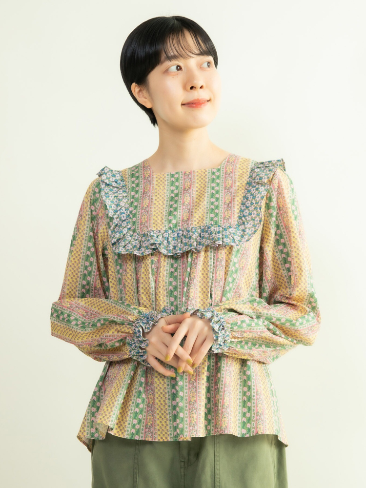 Sweet Floral Print Shirt with  - مراجعة Ethnic Fashion Brand وسعره