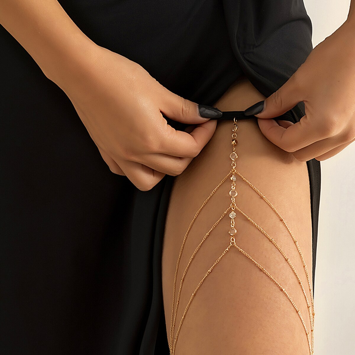 Boho Elastic Band Crystal Leg  - مراجعة Ethnic Fashion Jewellery وسعره