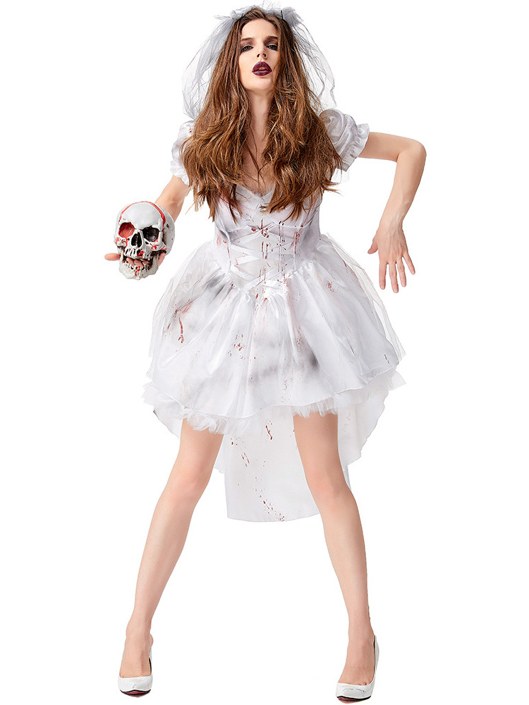Halloween White Ghost Bride Co - مراجعة Ethnic Fashion House وسعره