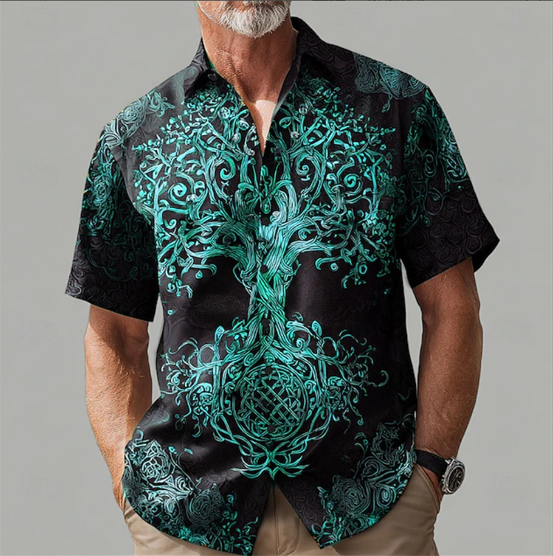 Vintage Men's Shirt Short Slee - مراجعة Ethnic Fashion World وسعره