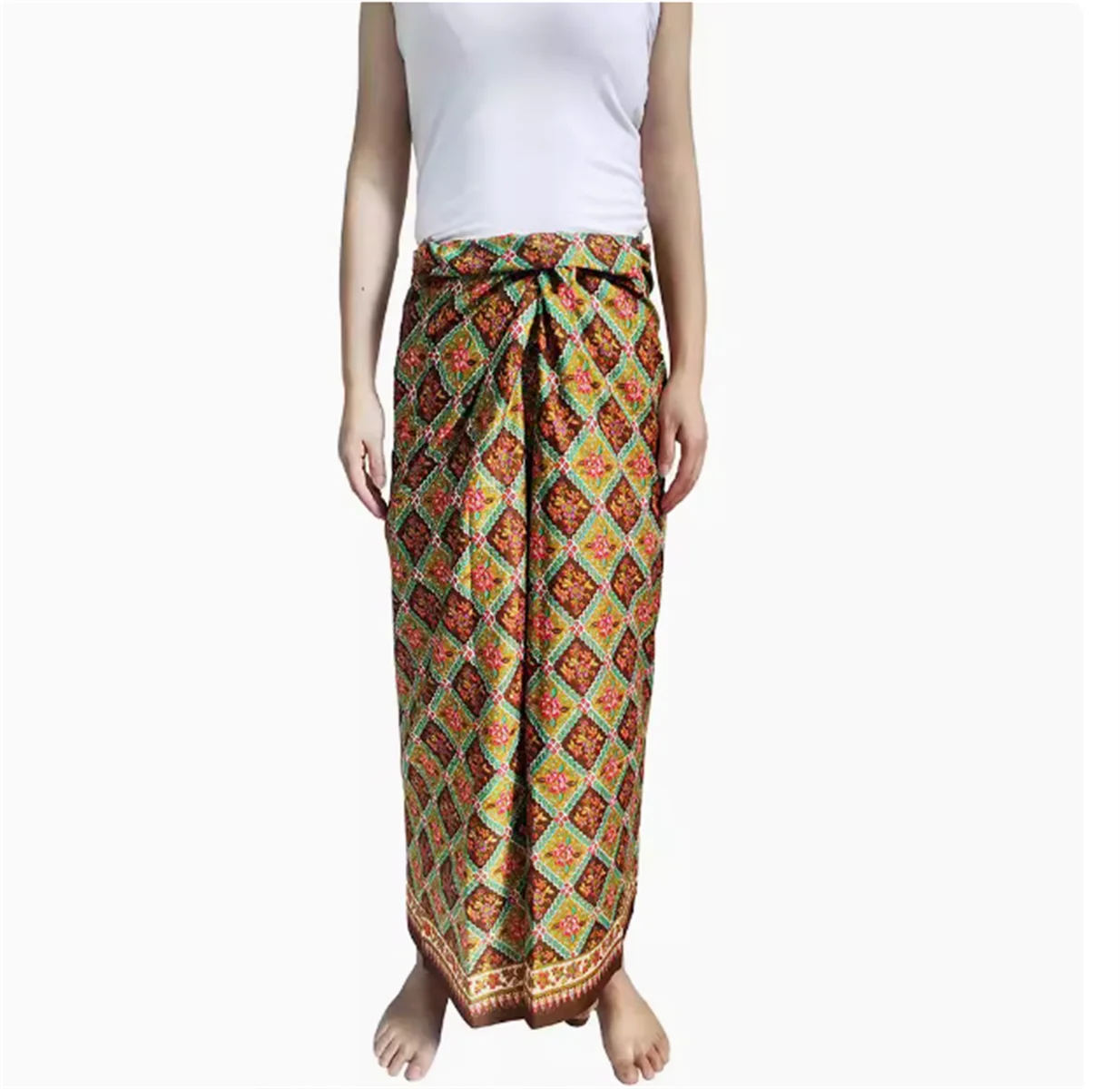 Malaysia Thailand unisex tube  - مراجعة Batik Sarong Wrap وسعره