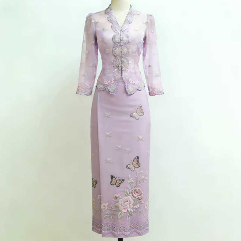 Little Nyonya Clothing Butterf - مراجعة Batik Sarong Wrap وسعره