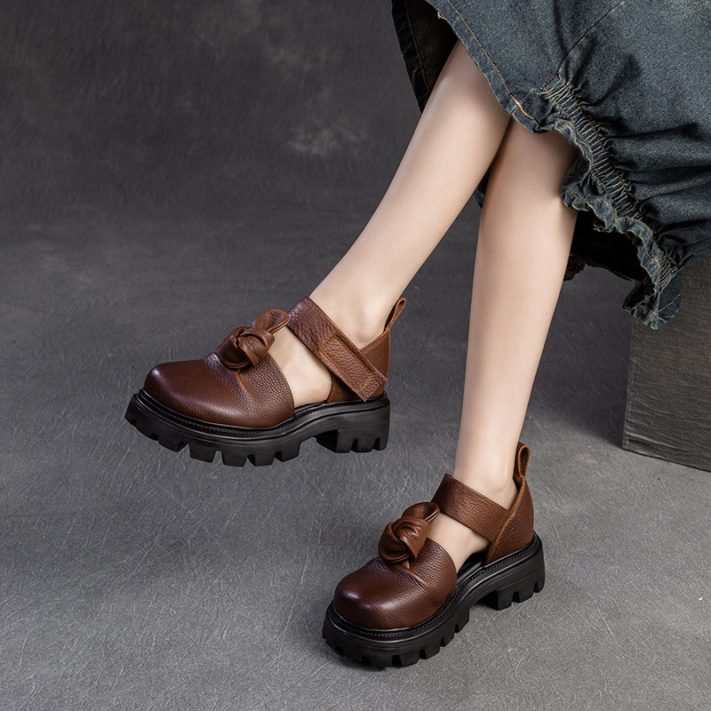5cm Ethnic Knot Platform Wedge - مراجعة Ethnic Fashion Women وسعره
