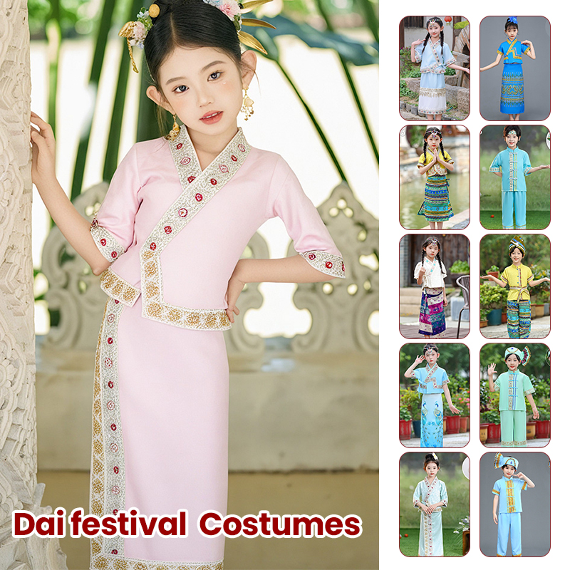 Thailand Myanmar Children Dai  - مراجعة Batik Sarong Wrap وسعره