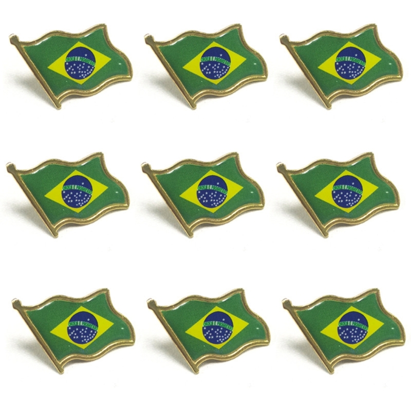 9pcs Country World Flags Brooc - مراجعة Ethnic Fashion World وسعره