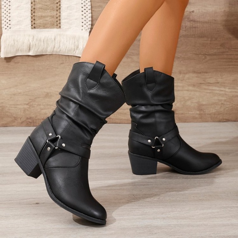 Womens Mid-Calf Boots Retro St - مراجعة Ethnic Fashion Women وسعره