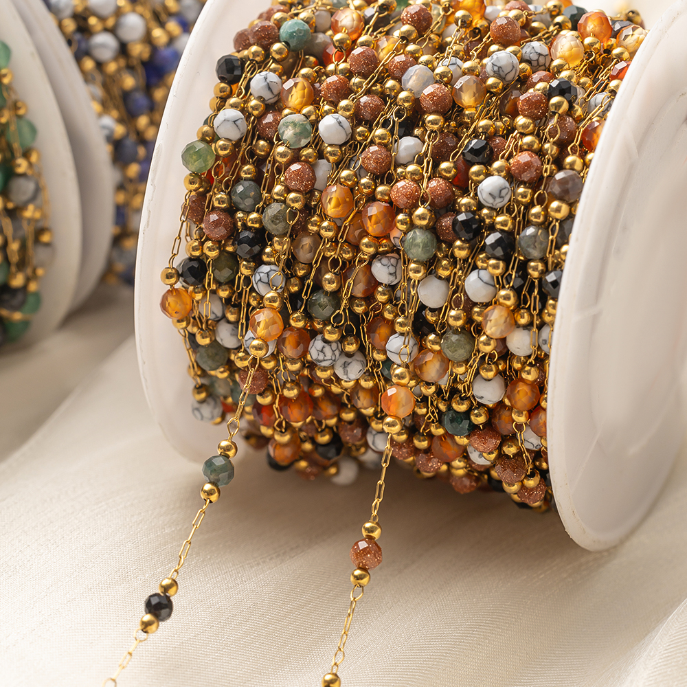1Meter Elegant Mix Round Stone - مراجعة Ethnic Fashion Jewellery وسعره
