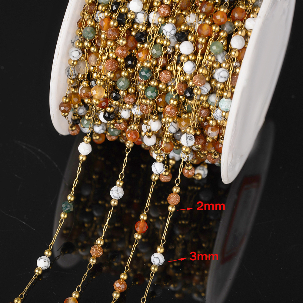 1Meter Elegant Mix Round Stone - مراجعة Ethnic Fashion Jewellery وسعره