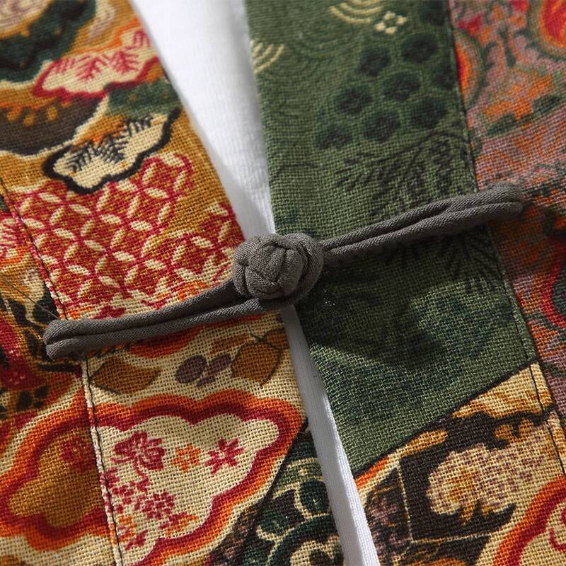 Ethnic Style Print Yukata Men  - مراجعة Ethnic Fashion Women وسعره